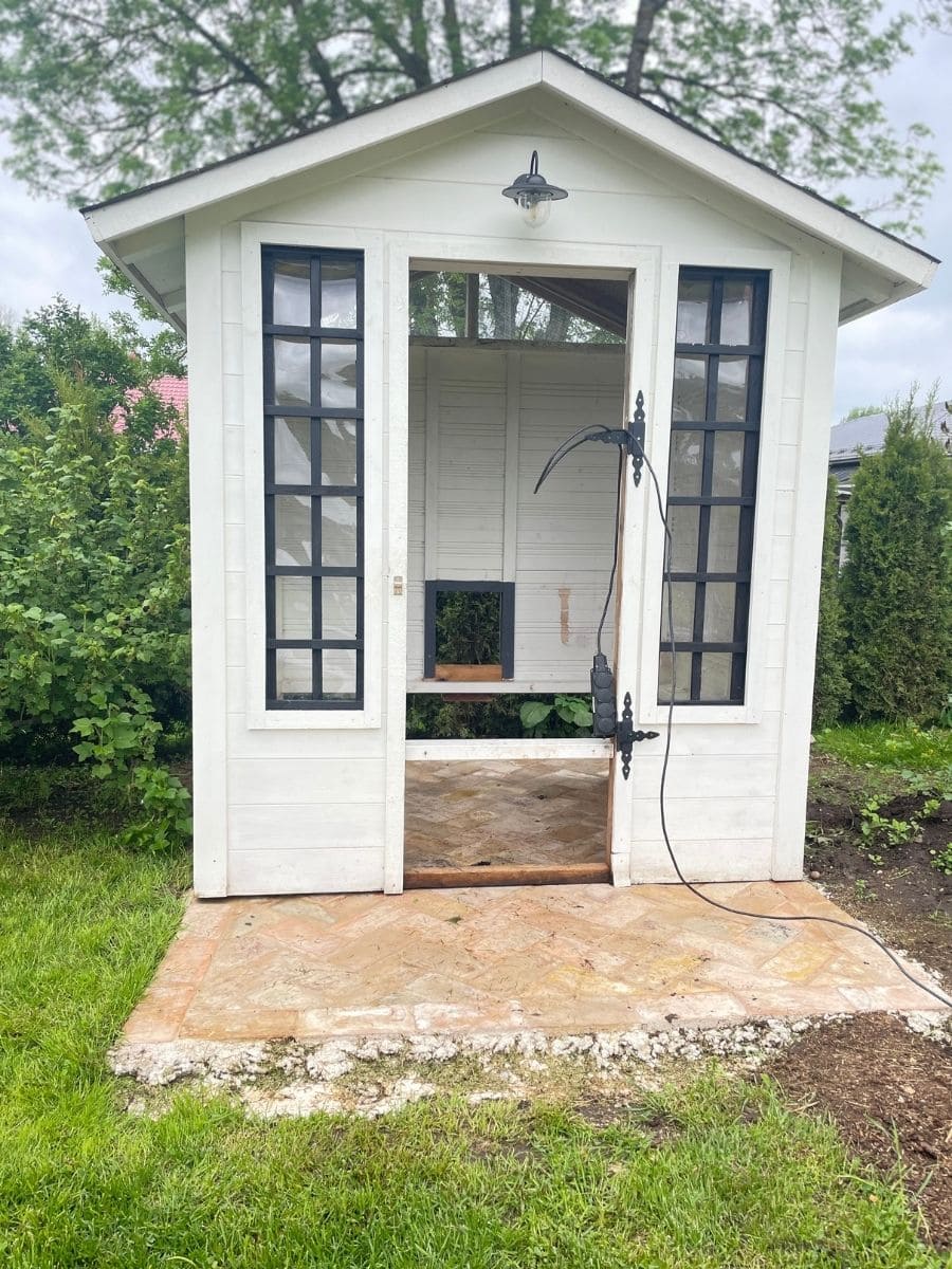 potting shed brick floor