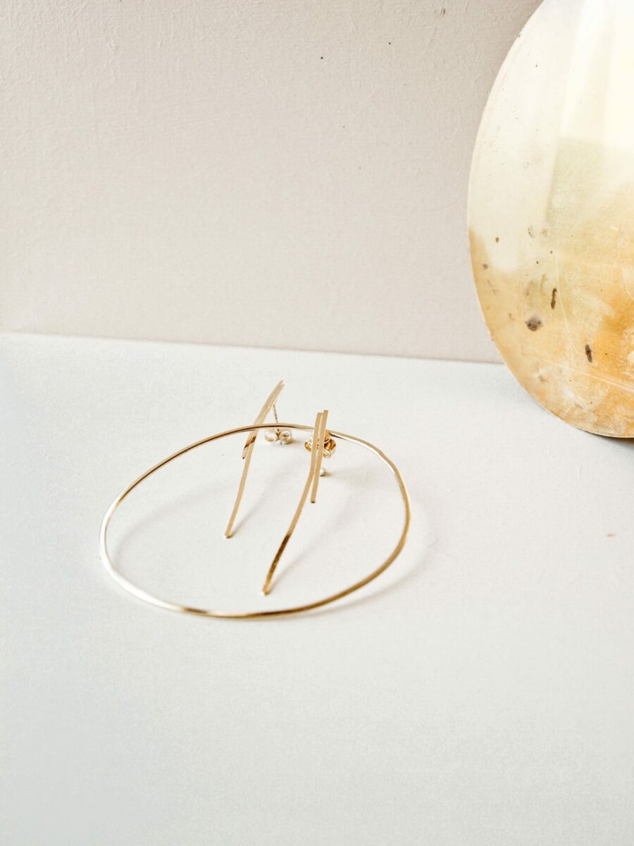 maxi boucle doreille barre minimaliste