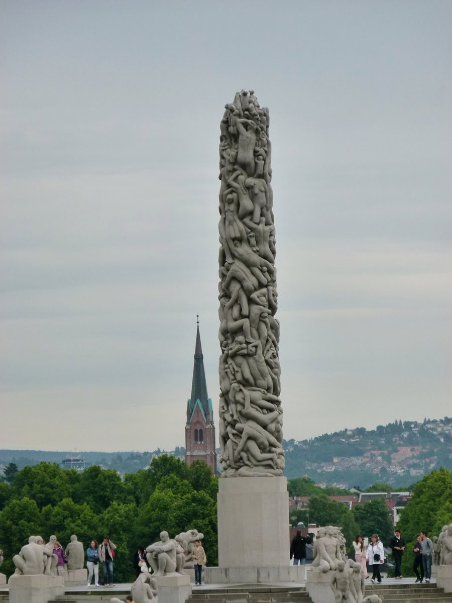 Lebenssäule Vigeland-Park Oslo Norwegen.