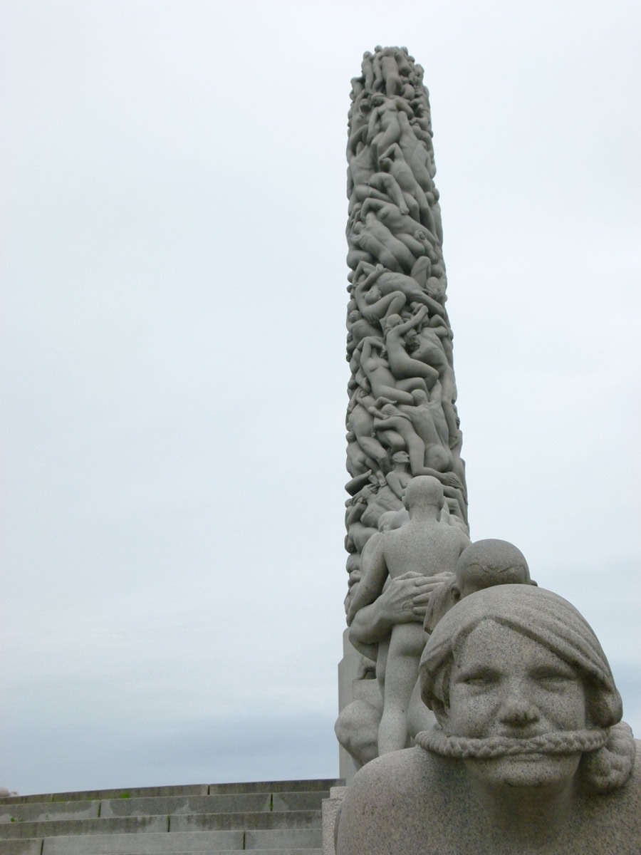 Lebenssäule Vigeland-Park Oslo Norwegen.