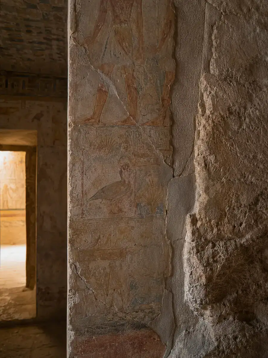 Preservation of painted plaster inside the Beni Hassan Tombs