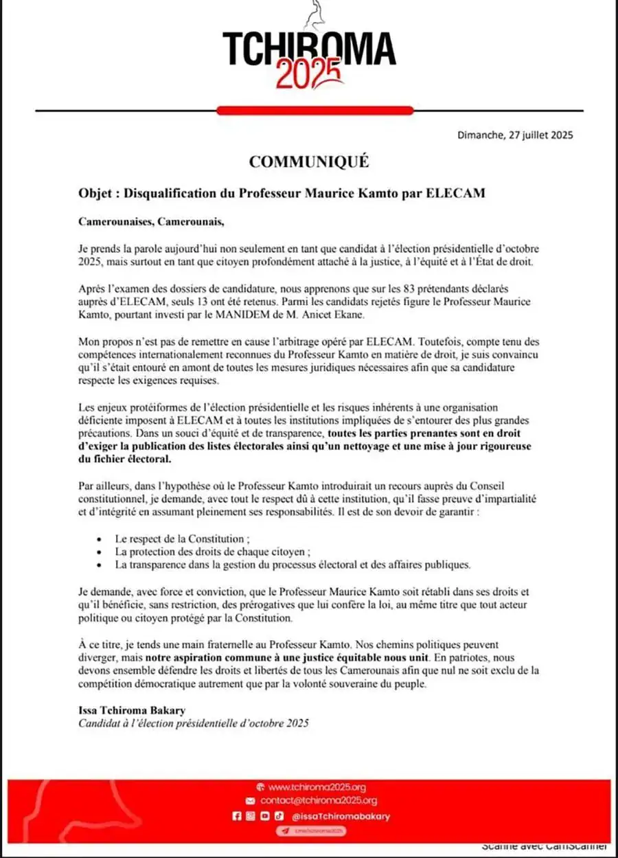 Maurice Kamto opposition 