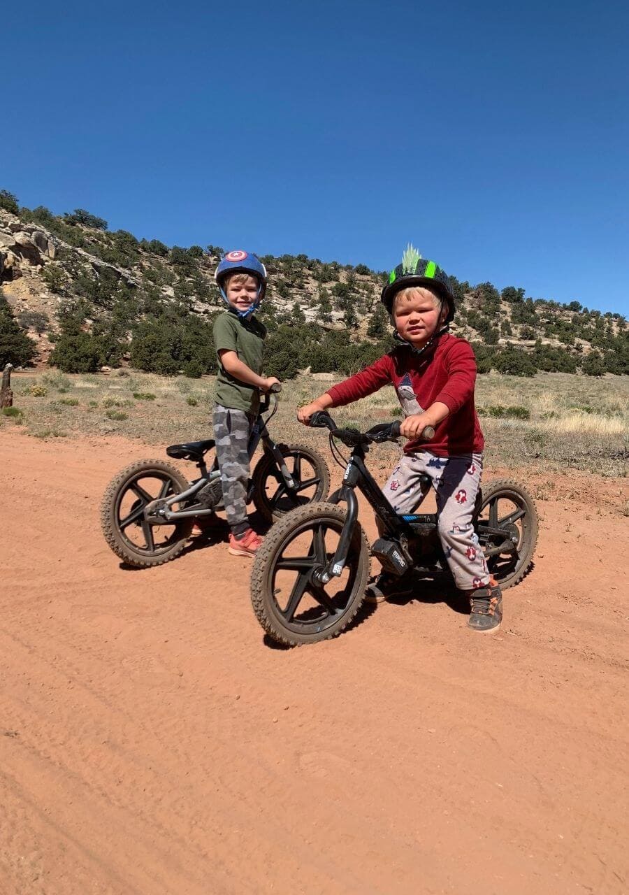 Maddox about to race with his Stacyc