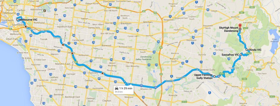 Dandenong Ranges Map