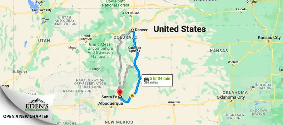 denver to new mexico