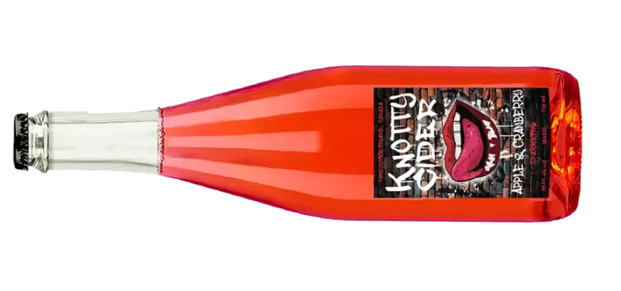 40 Knots Apple cranberry cider bottle
