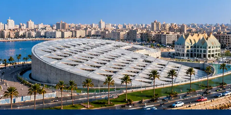 Bibliotheca Alexandrina during the Cairo Alexandria tour
