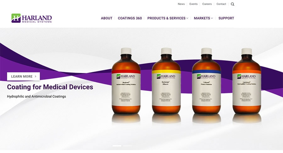 Medical website design for Harland Medical
