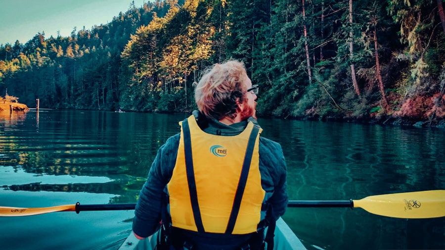 Kayaking on the Big River Estuary in Mendocino, California! Kayaking is one of the best things to do in Mendocino.