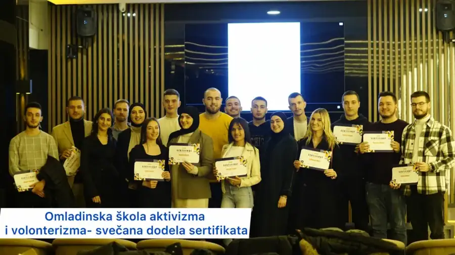 Svečana dodela sertifikata polaznicima „Škole aktivizma i volonterizma“