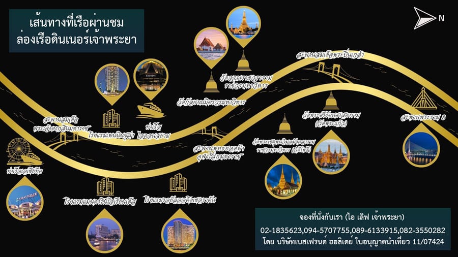 แผนที่-เรือดินเนอร์เจ้าพระยา
