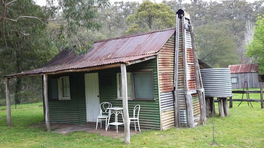 Juddy's Hut, Jamieson. An example of an early miner's cottage, built in 1933.