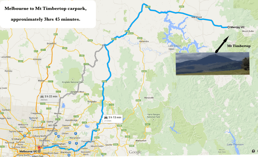 Mt Timbertop map