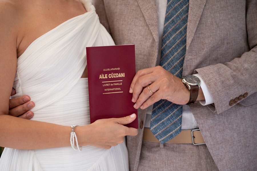 Civil wedding in Athens Greece emotional moment