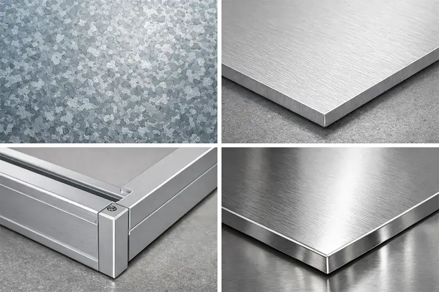 High-quality galvanized steel and aluminum material options for insulated sectional sectional doors.