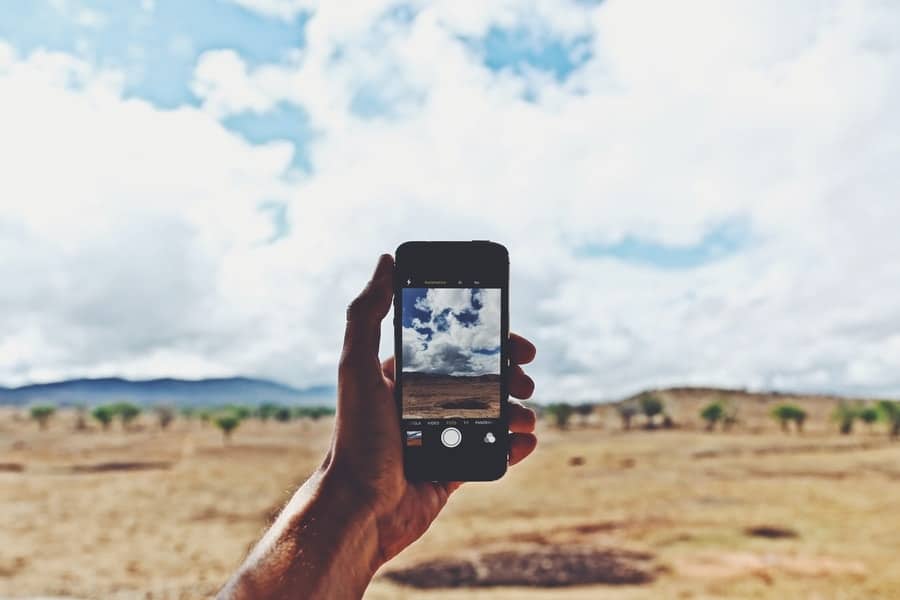 person holding a phone