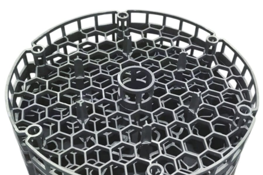 Custom heat treatment basket manufactured for industrial furnace loading