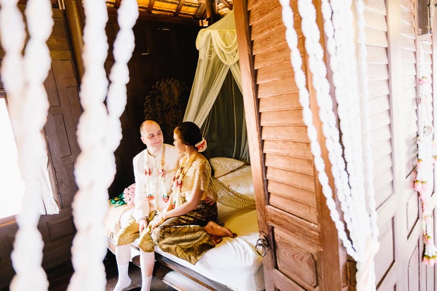 wedding ceremony Thai house