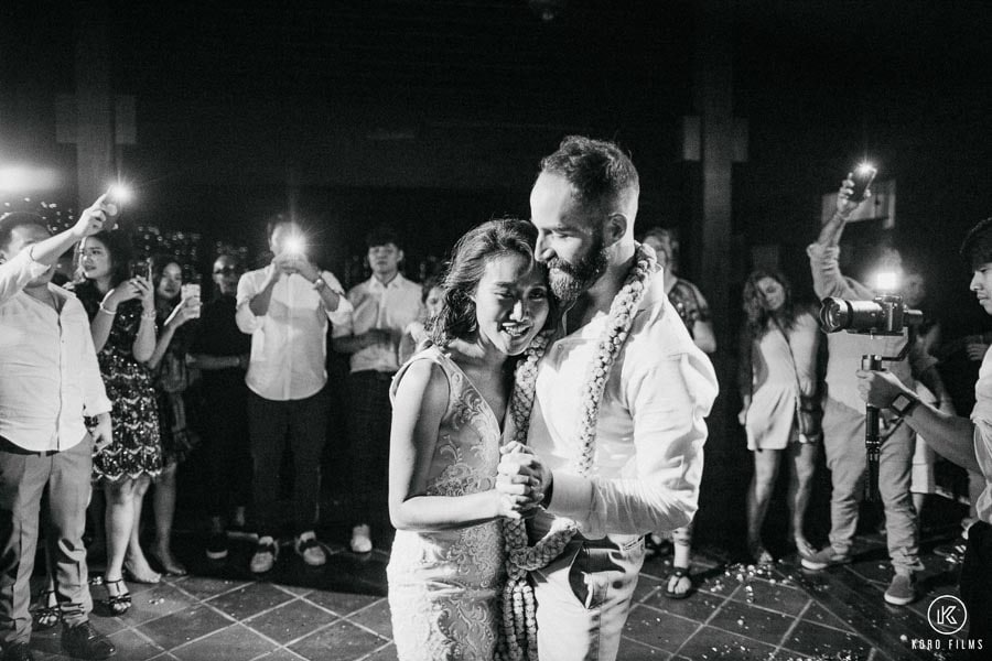 Wedding Reception Black and white in thailand