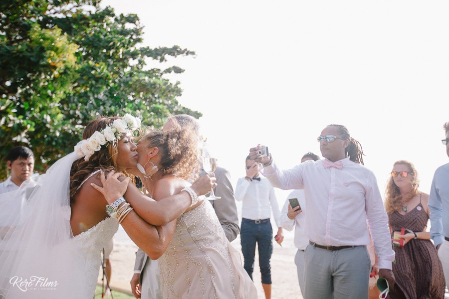 Western Wedding Hugs brides and congratulations