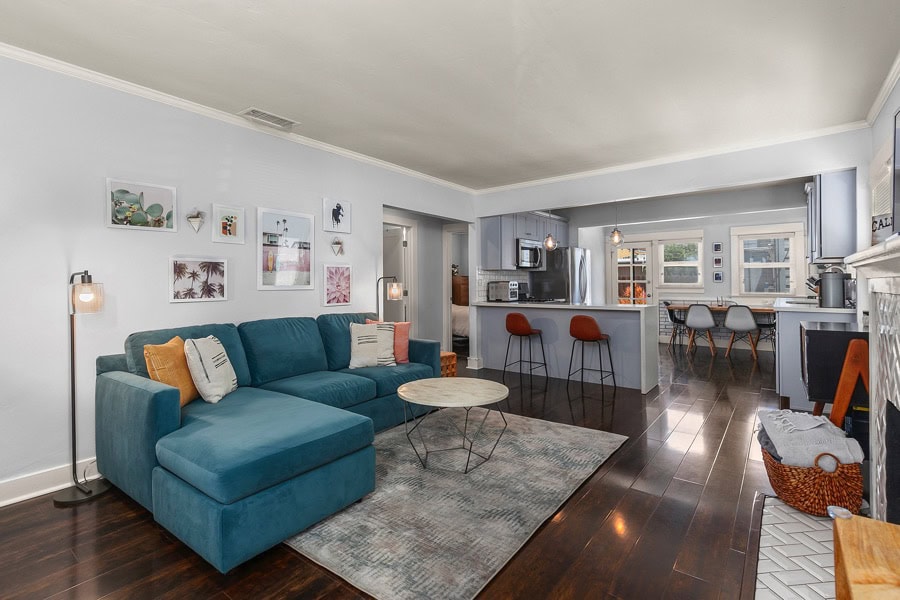 2632 Madison Avenue - Living Room with View of the Kitchen and Dining Area