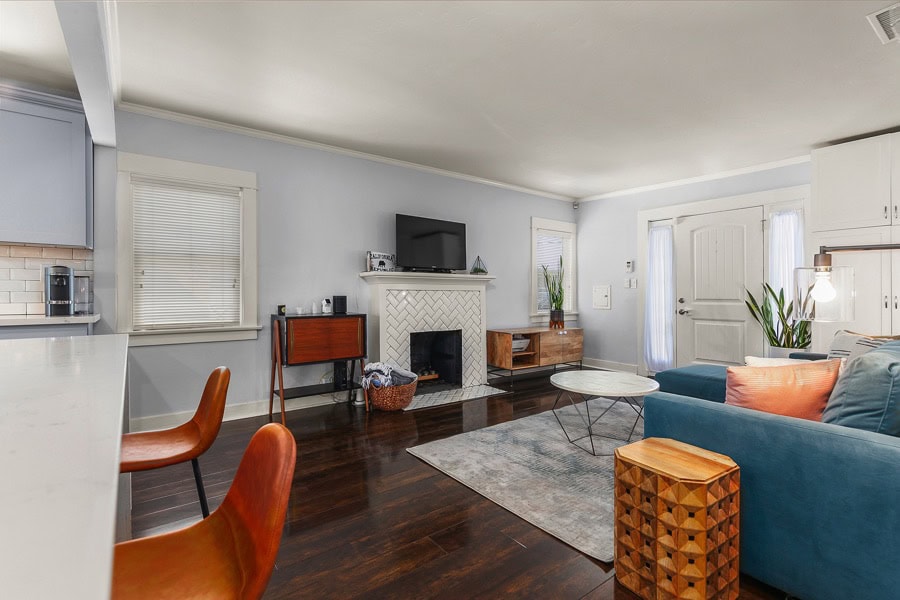 2632 Madison Avenue - View of the Living Room Area with a Fireplace
