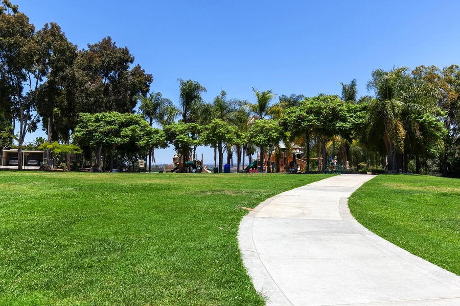University Heights Park Walkway to the Playground
