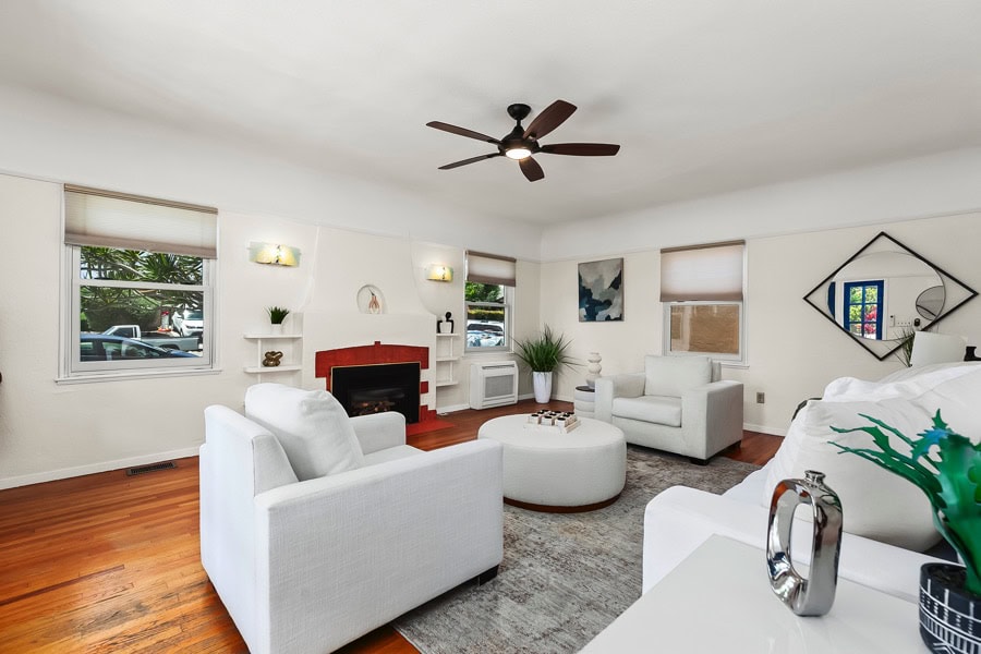 2619 Montclair St - Living Room Area with Fireplace