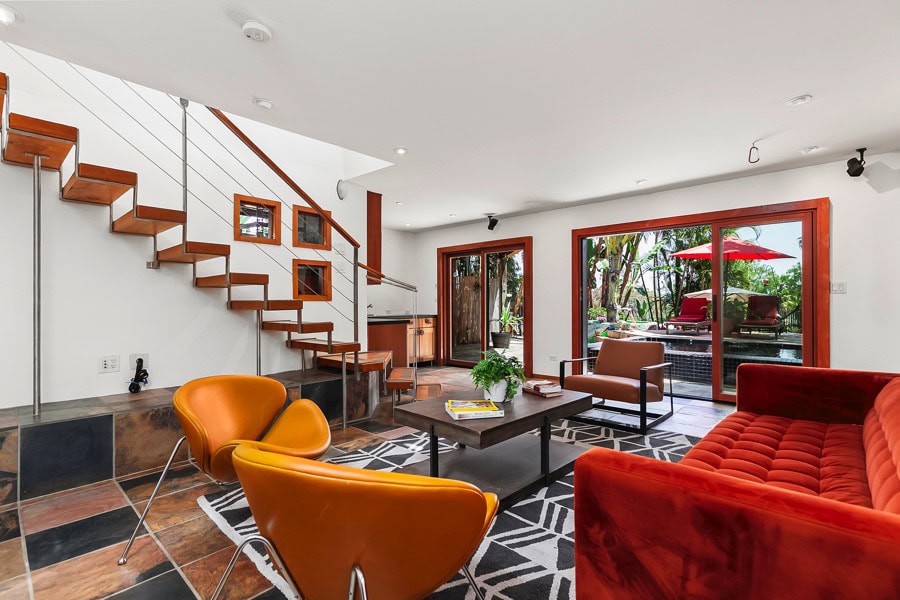 2619 Montclair St - Second Living Room Area with Views to the Backyard and Pool