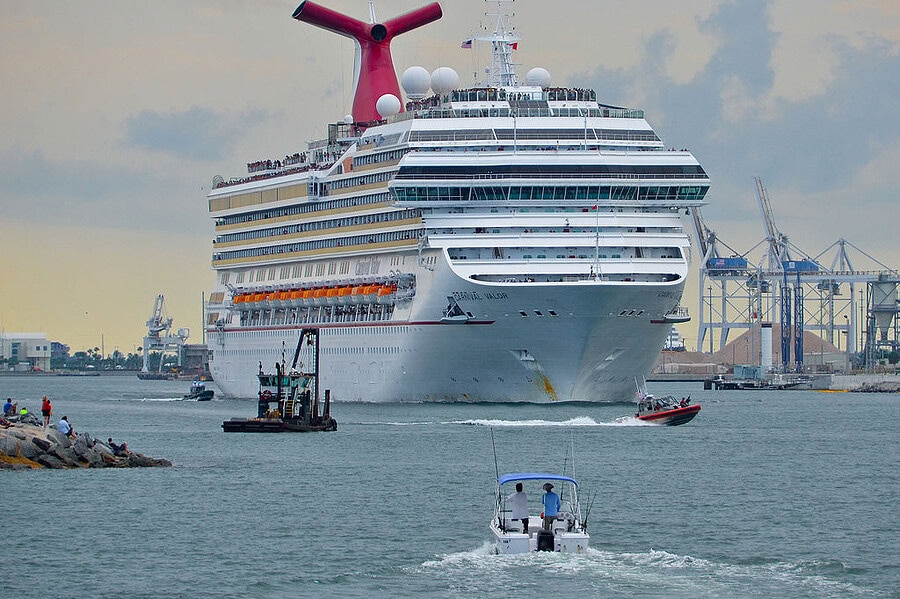 Cruise ship docked at Port Canaveral Florida