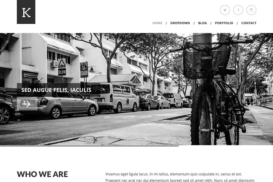 Kimbo, clean business WordPress theme