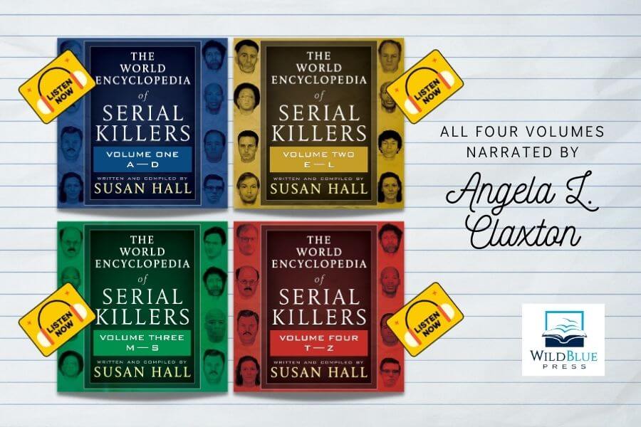 image of all four volumes of THE WORLD ENCYCLOPEDIA OF SERIAL KILLERS