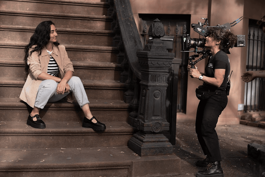 a person filming another