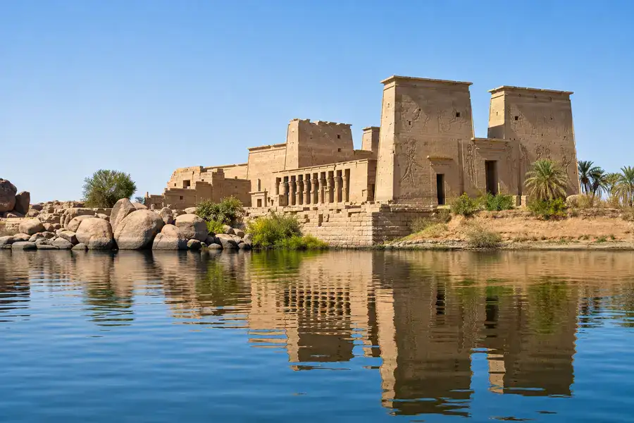Philae among the island ancient Egyptian temples