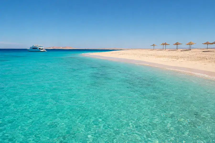 Clear Red Sea water near Giftun Island Hurghada