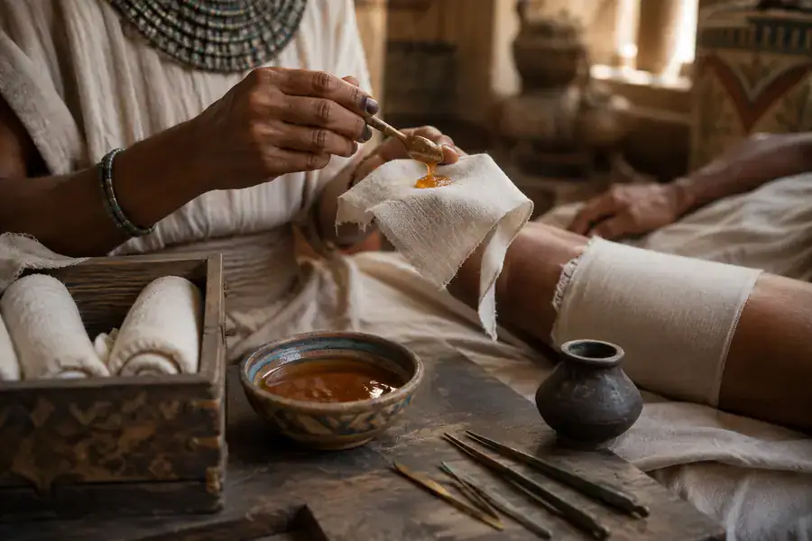 Honey and linen used in Ancient Egyptian Medicine