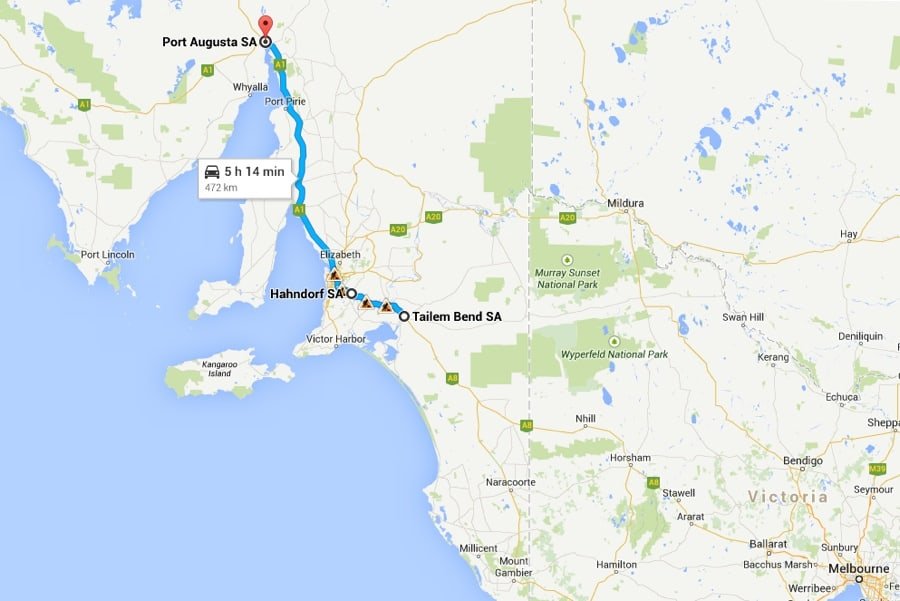 Murray Bridge to Port Augusta Drive