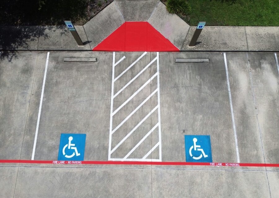 ADA compliant parking striping Houston TX