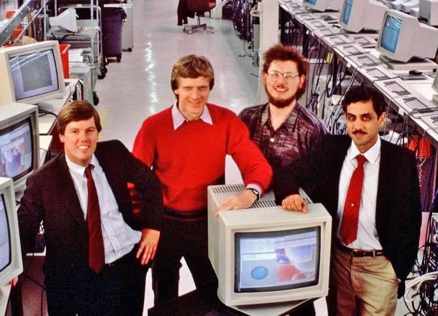 Das ganze Sun-Team ca., 1986 (Bildnachweis siehe unten im Text)