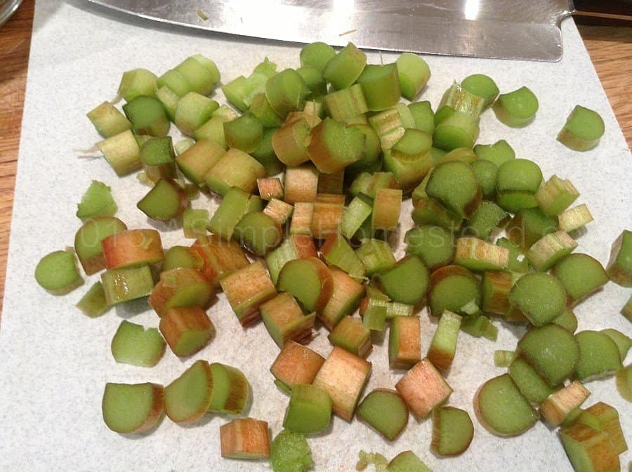 chopped rhubarb