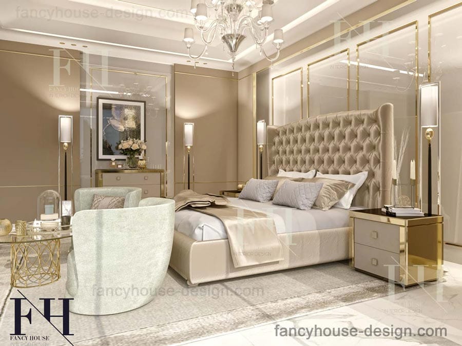 Bespoke bedroom interior design in Dubai home Bespoke bedroom in Dubai home