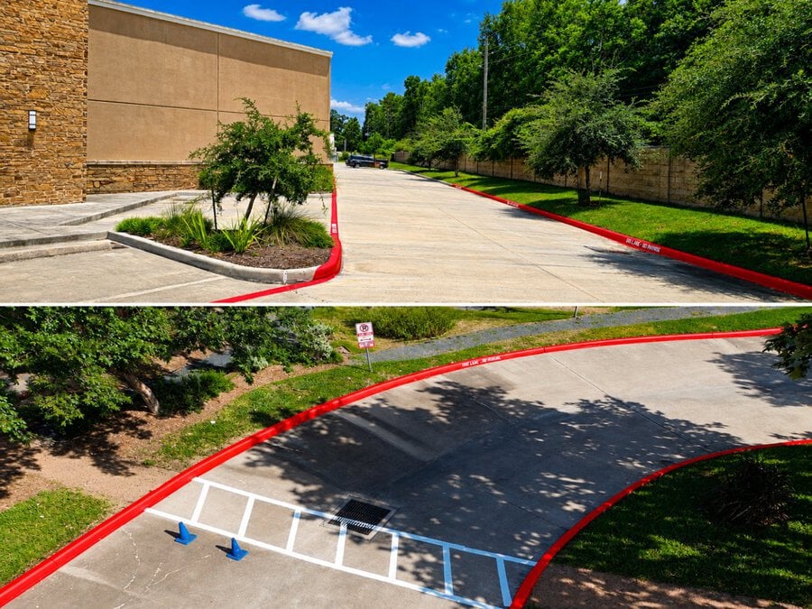 Fire lane curb painting Houston TX