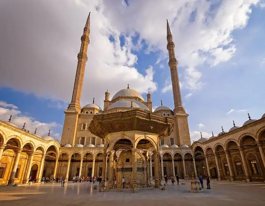 Mohamed Ali Mosque domes and courtyard