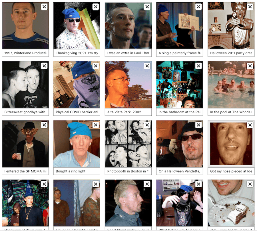 Abraxas Adams selfies 1995-2022