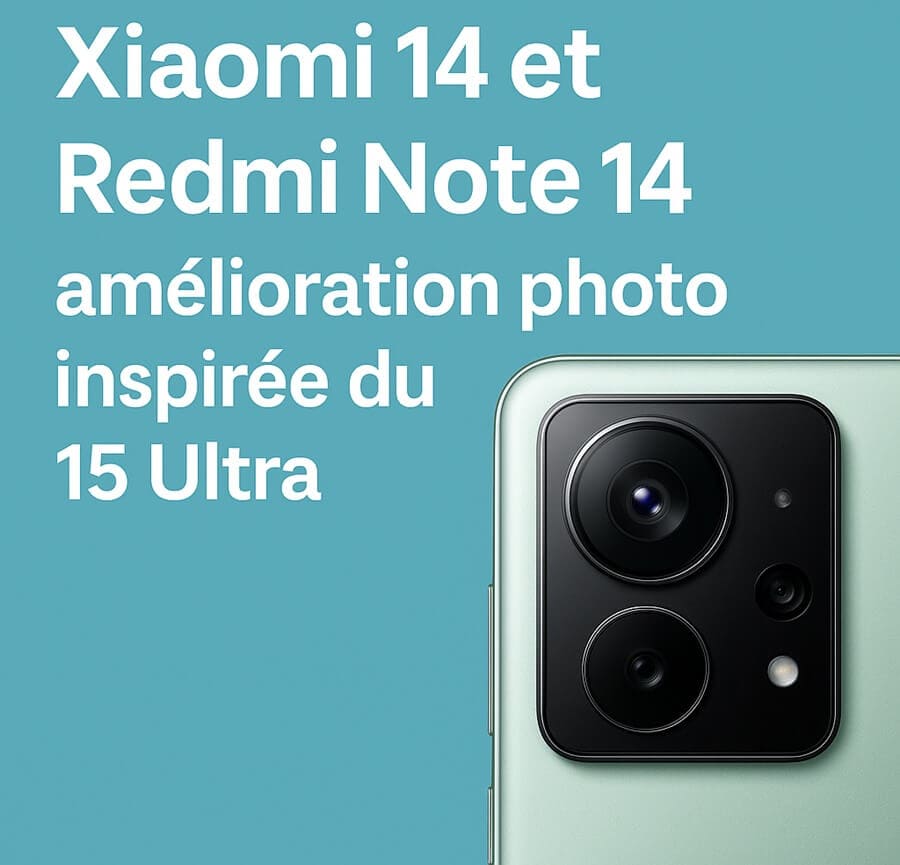 Amélioration photo Xiaomi 14 et Redmi Note 14