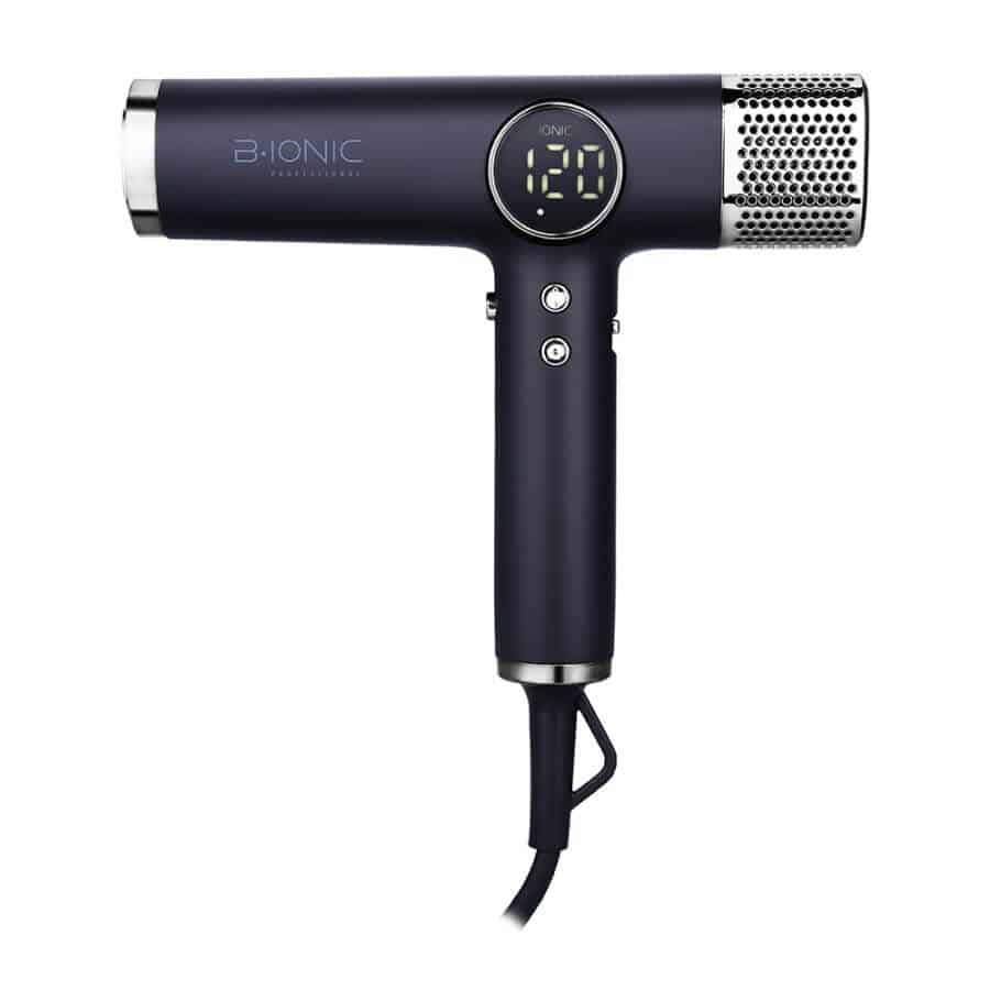 Imatge que mostra la l'assecador Bionic de Eurostil de perfil Secador de cabell BIONIC Professional. Assecador de cabell (secador de cabell en format col·loquial) també anomenat eixugacabells, eixugador de mà o assecador de mà.