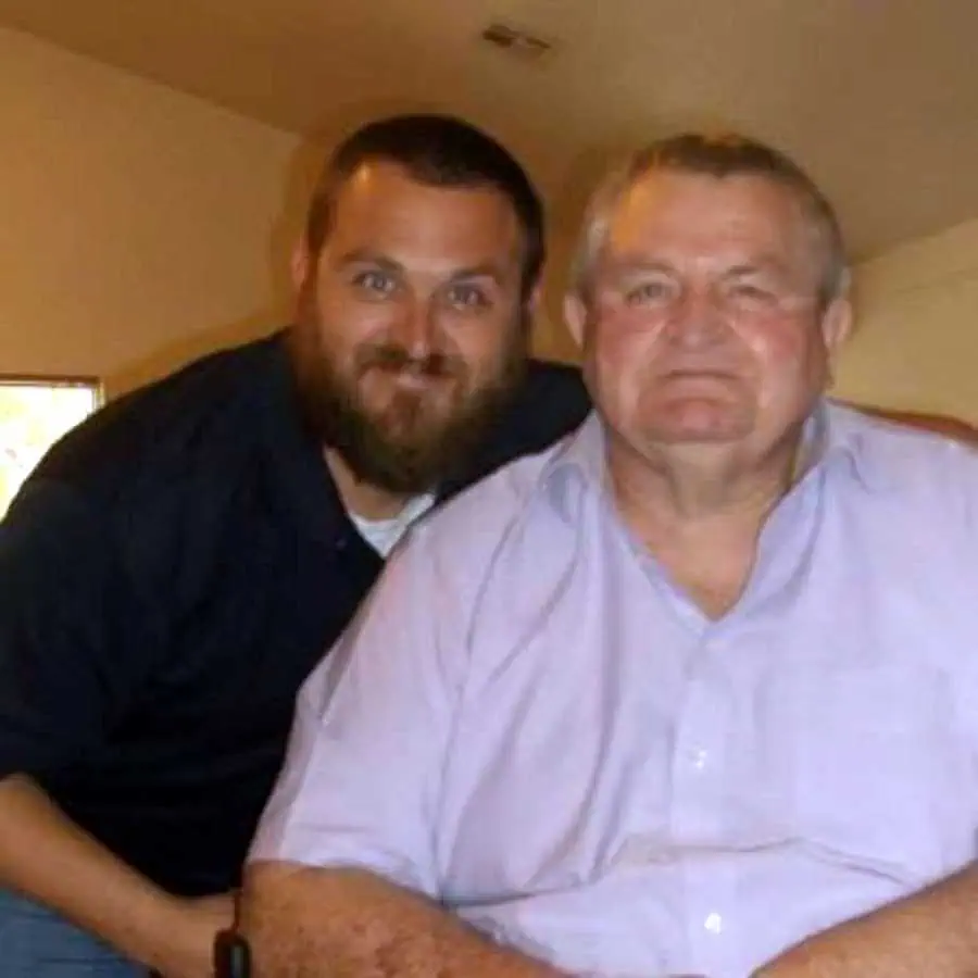 A half-brother John Eric Armstrong has never met: Mike Armstrong, with their father, John Ezra Armstrong. In “The ‘Baby Doll’ Serial Killer,” Mike shares his father’s story and asserts that Eric’s allegations of abuse are false. Image courtesy of Mike Armstrong.
