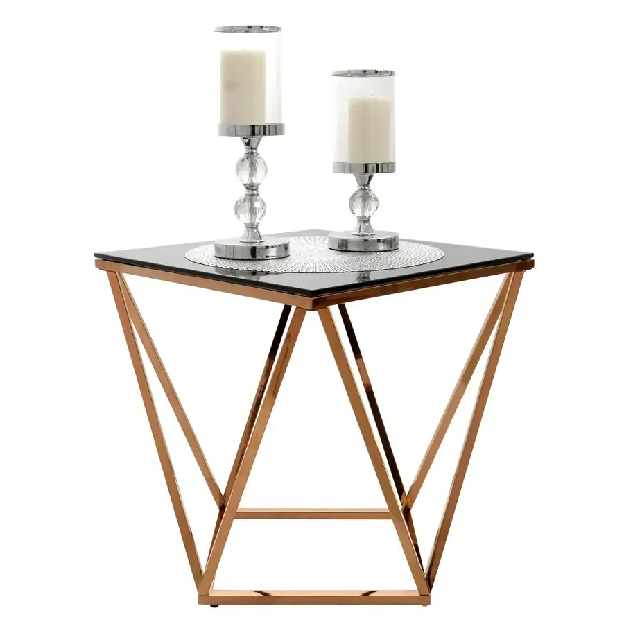 Stolik — Kawowy szklany glamour