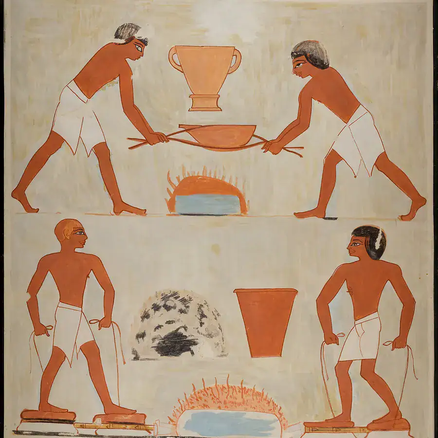 Metal workers from the Tomb of Rekhmire TT100 in Luxor