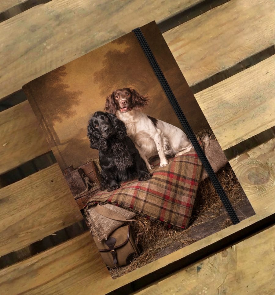Gundogs ready for work, A5 notebook
